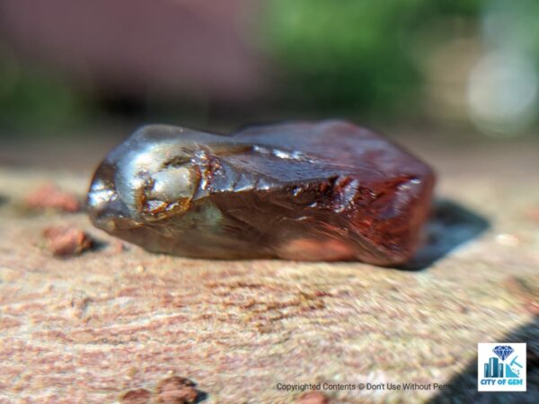 Ceylon Natural Bi colour Zircon Rough Gemstone - city of gem Ratnapura