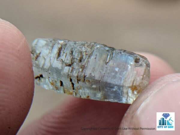 Ceylon Natural Blue Sapphire Double Terminated Crystal ( Shiny Glass Body ) - city of gem Ratnapura