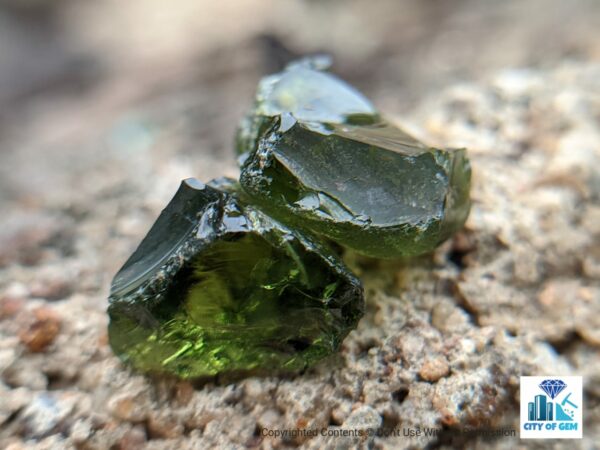 Ceylon Natural Green Zircon Rough Gemstones - city of gem Ratnapura