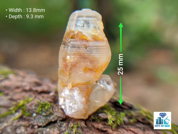 Ceylon Natural Sapphire Twin Crystal ( Rough Glass Body ) - city of gem Ratnapura