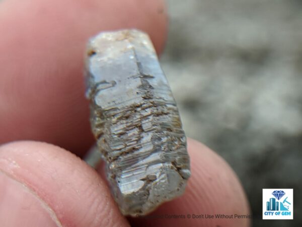 Ceylon Natural Blue Sapphire Double Terminated Crystal ( Shiny Glass Body ) - city of gem Ratnapura