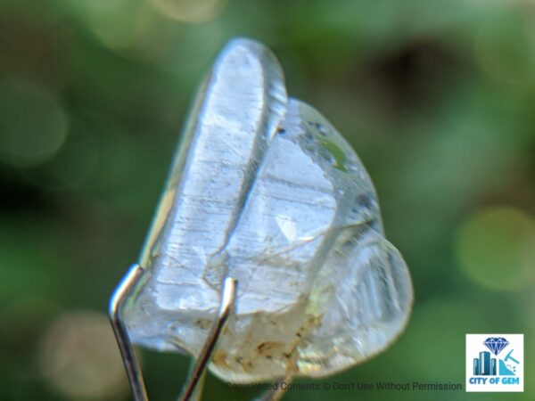 Ceylon Natural Light Blue Sapphire Glass Body Twin Crystal - city of gem Ratnapura