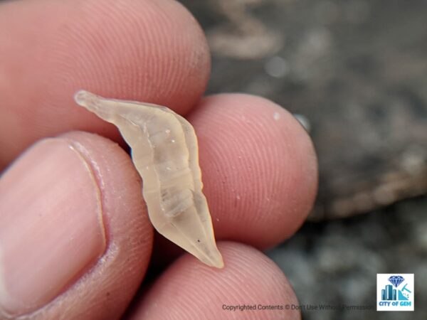 Ceylon Natural Sapphire Rough Glass Body Complete Crystal ( Unique Shape ) - city of gem Ratnapura