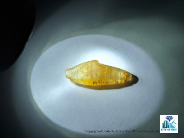 Ceylon Natural Yellow Sapphire Crystal - city of gem Ratnapura