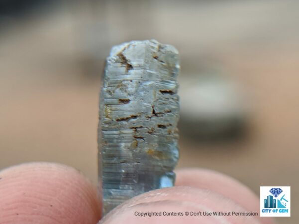 Ceylon Natural Blue Sapphire Double Terminated Crystal ( Shiny Glass Body ) - city of gem Ratnapura