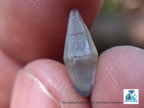 Ceylon Natural Double Terminated Sapphire Complete Crystal Couple (rough glass body ) - city of gem Ratnapura