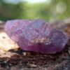 Ceylon Natural Pinkish-purple Sapphire Crystal ( Rough Glass Body ) - city of gem Ratnapura
