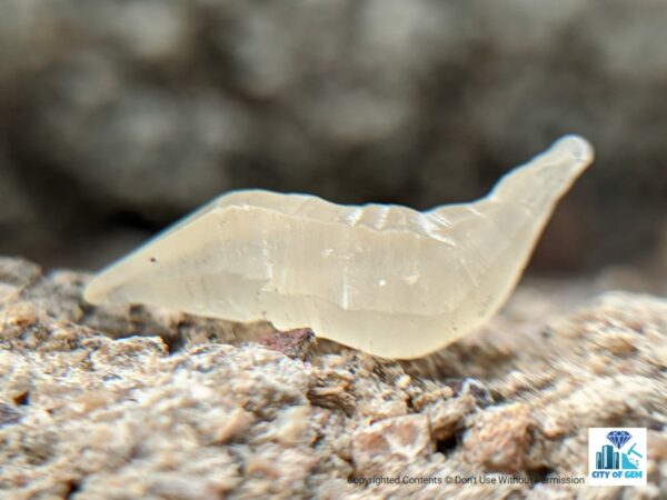 Ceylon Natural Sapphire Rough Glass Body Complete Crystal ( Unique Shape ) - city of gem Ratnapura