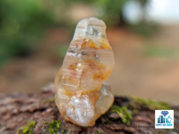 Ceylon Natural Sapphire Twin Crystal ( Rough Glass Body ) - city of gem Ratnapura