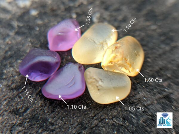 CEYLON NATURAL SAPPHIRE ROUGH GEMSTONE LOT - city of gem Ratnapura