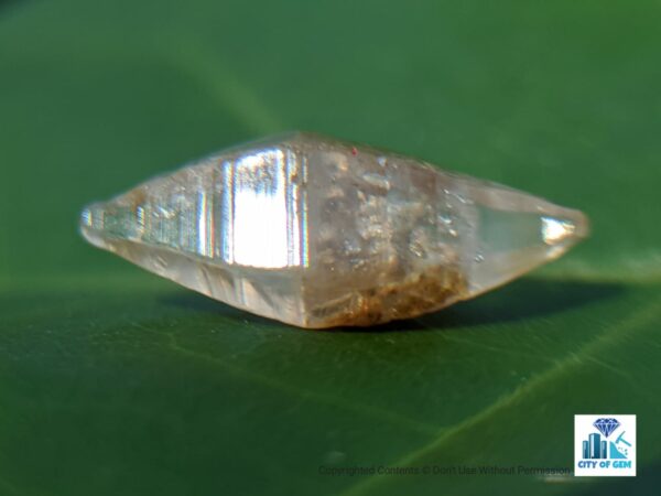 Ceylon Natural Double Terminated Colourless Sapphire Complete Crystals (Shiny glass body ) - city of gem Ratnapura