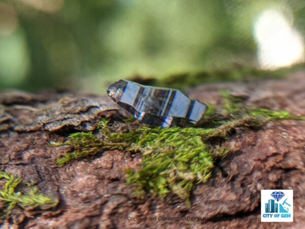 Ceylon Natural Heating Sapphires Rathu Ottu ( shiny glass body half crystal ) - city of gem Ratnapura