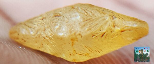 Ceylon Natural Yellow Sapphire Alluvial Crystal with Amazing Natural Body Carvings ( Collector peice, not for faceting) - city of gem Ratnapura