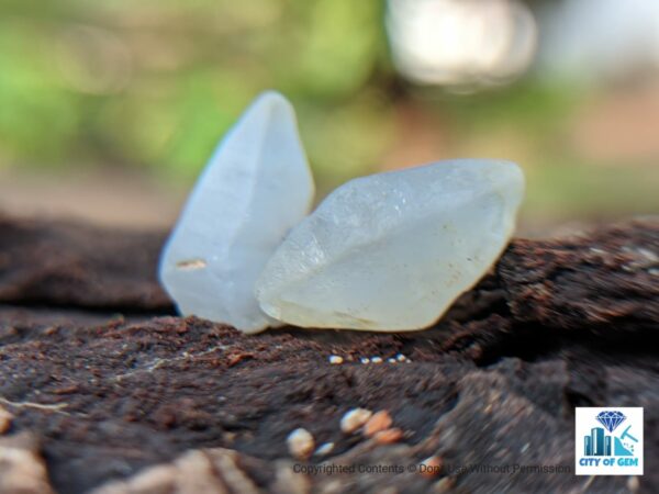 _Ceylon Natural Heating Sapphire Geuda Crystal Couple - city of gem Ratnapura