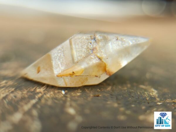 Ceylon Natural Double Terminated Blue Sapphire and Colourless Sapphire Complete Crystal Couple - city of gem Ratnapura