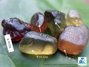 Ceylon Natural Zircon Rough Gemstones Lot city of gem Ratnapura