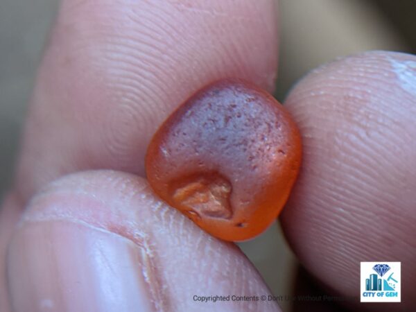 Ceylon Natural Spessartite Garnet Rough Gemstone - city of gem Ratnapura