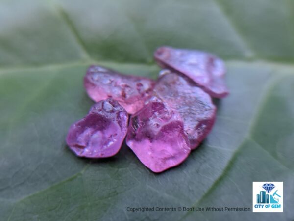 Natural Pink Sapphire Rough Gemstones Lot - city of gem Ratnapura