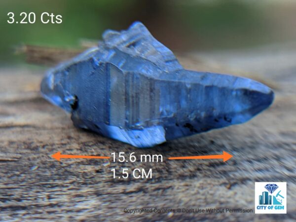 Ceylon Natural Double Terminated Sapphire Complete Crystal Couple (rough glass body ) - city of gem Ratnapura