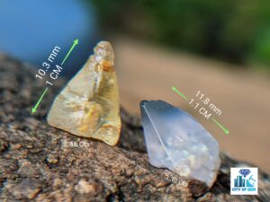 Ceylon Natural Sapphire Half Crystal Couple - city of gem Ratnapura