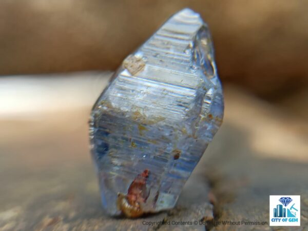 Ceylon Natural Double Terminated Blue Sapphire and Colourless Sapphire Complete Crystal Couple - city of gem Ratnapura