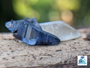 Ceylon Natural Double Terminated Sapphire Complete Crystal Couple (rough glass body ) - city of gem Ratnapura