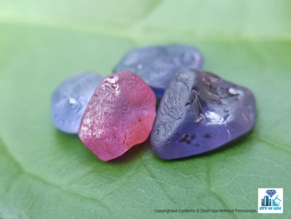 CEYLON NATURAL SAPPHIRE ROUGH GEMSTONES LOT - city of gem Ratnapura