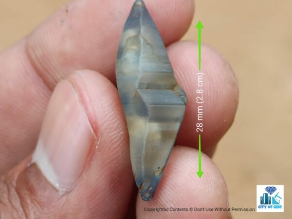 Ceylon Natural Double Terminated Complete Sapphire Crystal Couple ( rough glass body ) - city of gem Ratnapura