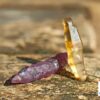 Ceylon Natural Double Terminated Complete Yellow & Pink Sapphire Crystal Couple - city of gem Ratnapura