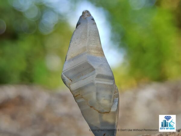 Ceylon Natural Double Terminated Complete Sapphire Crystal Couple ( rough glass body ) - city of gem Ratnapura