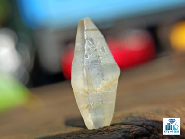 Ceylon Natural Double Terminated Complete Sapphire Twin Crystal Couple ( glass body ) - city of gem Ratnapura