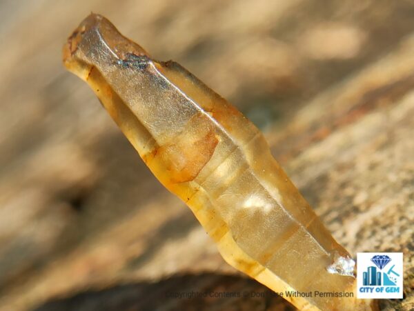 Ceylon Natural Double Terminated Complete Yellow & Pink Sapphire Crystal Couple - city of gem Ratnapura