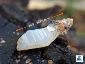 Ceylon Natural Double Terminated Unique Sapphire Milky Geuda Glass body Twin Crystal - city of Gem Ratnapura