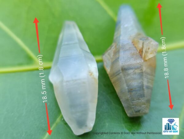 Ceylon Natural Double Terminated Complete Sapphire Twin Crystal Couple ( glass body ) - city of gem Ratnapura