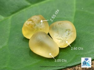 CEYLON NATURAL YELLOW SAPPHIRE ROUGH GEMSTONES - city of gem Ratnapura