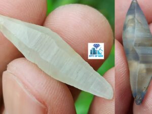 Ceylon Natural Double Terminated Complete Sapphire Crystal Couple ( rough glass body ) - city of gem Ratnapura