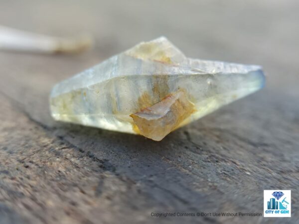 Ceylon Natural Double Terminated Complete Sapphire Twin Crystal Couple ( glass body ) - city of gem Ratnapura