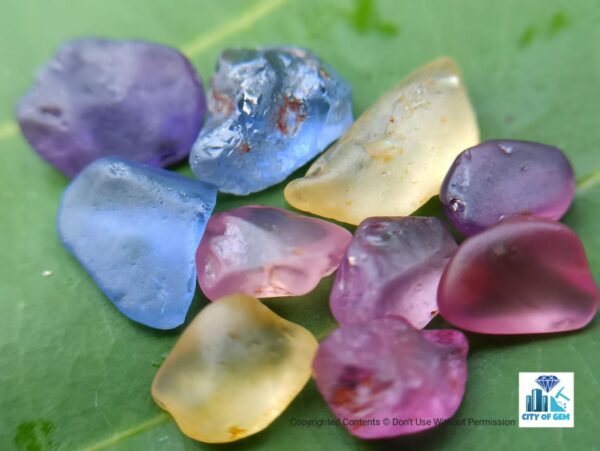 Ceylon Natural Sapphire Rough Gemstone Lot - city of Gem Ratnapura