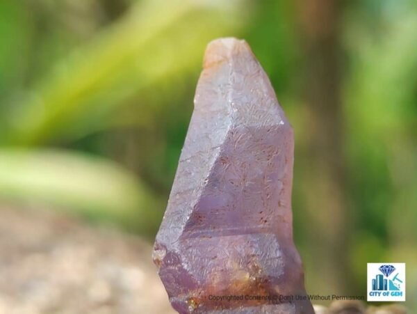 Ceylon Natural Violet Sapphire Crystal With Violet to pink Colour shifting and very unique natural body carvings - city of gem Ratnapura