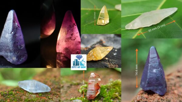 Natural Sapphire Crystals with Colour shifting Sapphire - city of gem Ratnapura