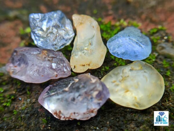 Ceylon Natural Sapphire Rough Gemstones Lot -city of Gem Ratnapura