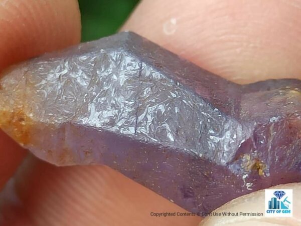 Ceylon Natural Violet Sapphire Crystal With Violet to pink Colour shifting and very unique natural body carvings - city of gem Ratnapura