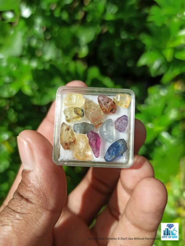 Ceylon Natural Sapphire Glass Body Crystals Lot - city of gem Ratnapura