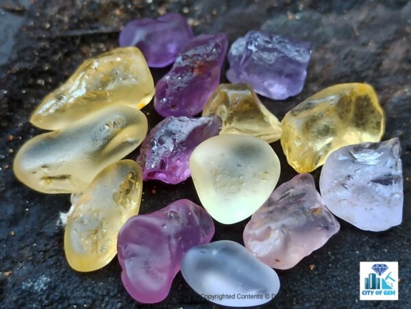 Ceylon Natural Sapphire Rough Gemstones Lot - city of Gem Ratnapura