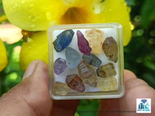 Ceylon Natural Sapphire Glass Body Crystals Lot - city of gem Ratnapura