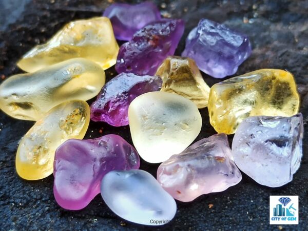 Ceylon Natural Sapphire Rough Gemstones Lot - city of Gem Ratnapura