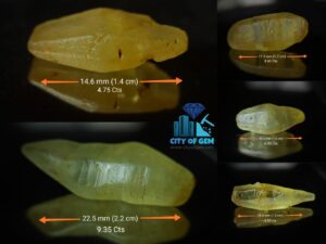 Ceylon Natural Yellow Sapphire Crystals - city of gem Ratnapura