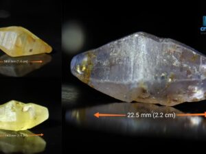Ceylon Natural Violet and Yellow Sapphire Crystals - City Of Gem Ratnapura