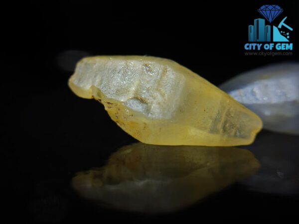 Ceylon Natural Yellow Sapphire and Blue Sapphire Crystal Couple - City Of Gem Ratnapura
