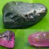 Ceylon Natural Bi-Color Sapphire, Dark Blue Sapphire and Pink Sapphire